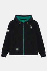 Aston Martin F1 Team x Kimoa Double Face Tech Zip Hoodie black